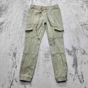 Sincerely Jules Pants Womens S Green Pull On Cargo Jogger Slim Casual Outdoors